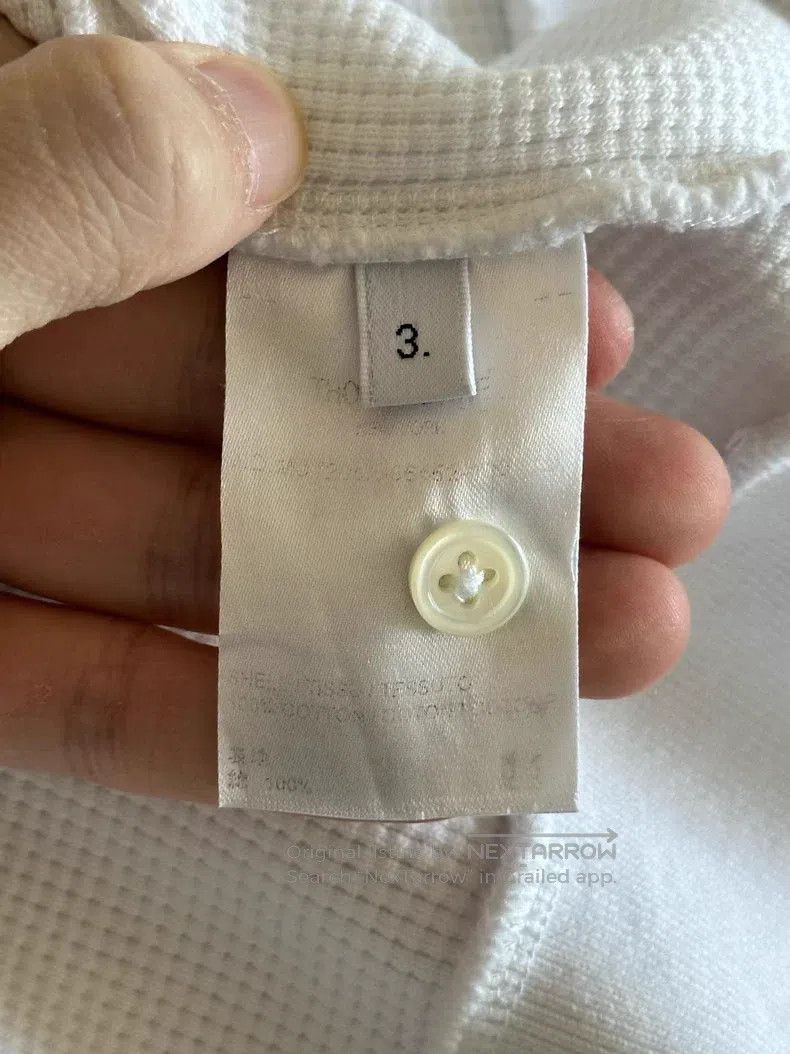 Thom Browne Thom Browne White Waffle Zip-Up Hoodie Jacket Size US L / EU 52-54 / 3 - 3 Thumbnail