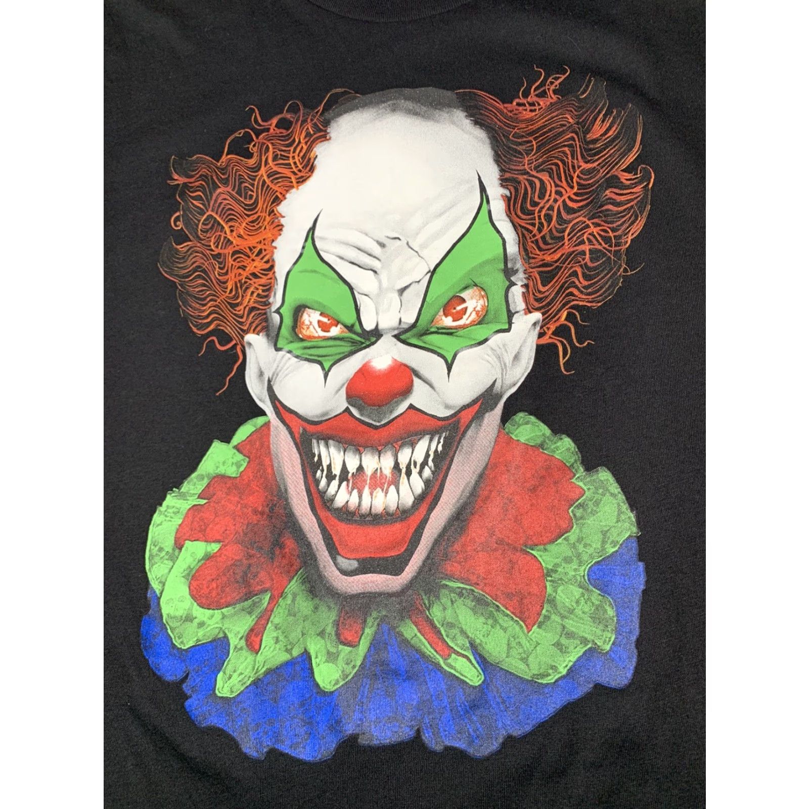 Vintage Halloween T-Shirt Black with Scary Clown Joker Creepy Size XL Extra Large Halloween Mens T-Shirt Black XL Clown Theme, Vintage? No Size US XL / EU 56 / 4 - 2 Thumbnail