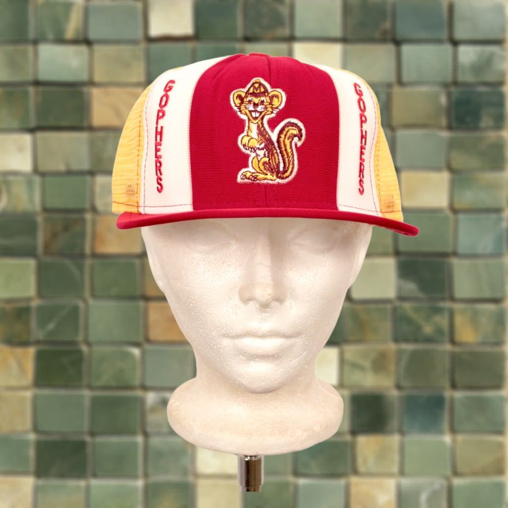 Vintage VINTAGE AJD Golden Gophers Snapback Cap Hat L 80s Minnesota Red Size ONE SIZE - 1 Thumbnail
