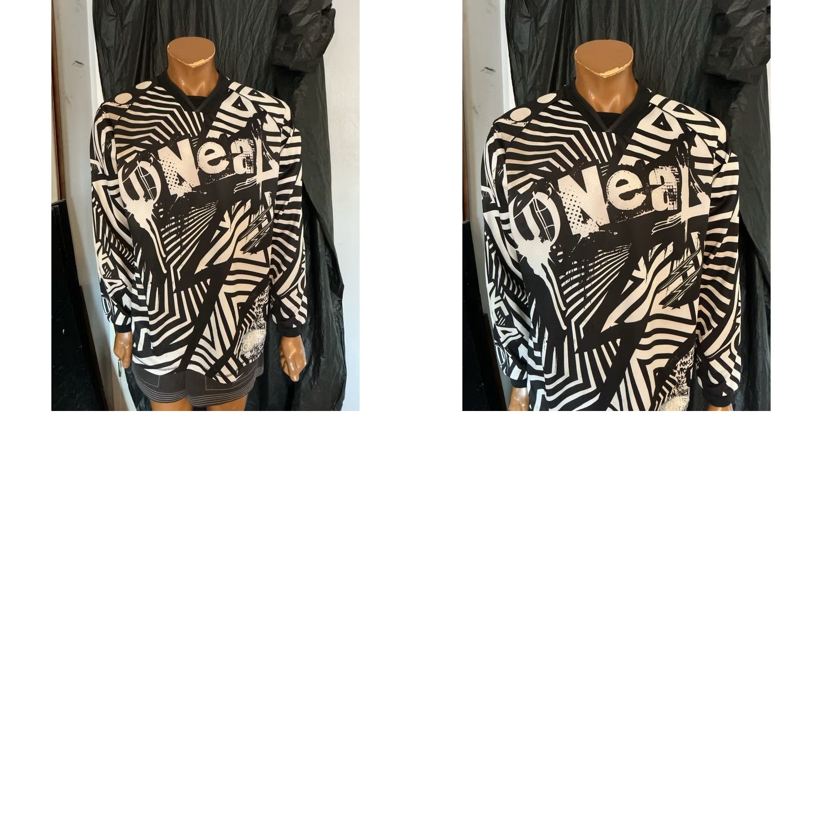 Vintage VINTAGE O’Neal Jersey Long Sleeve Racing AOP MX Motocross Lightning Bolt White Black M Boys Mens Womens Size US S / EU 44-46 / 1 - 9 Thumbnail