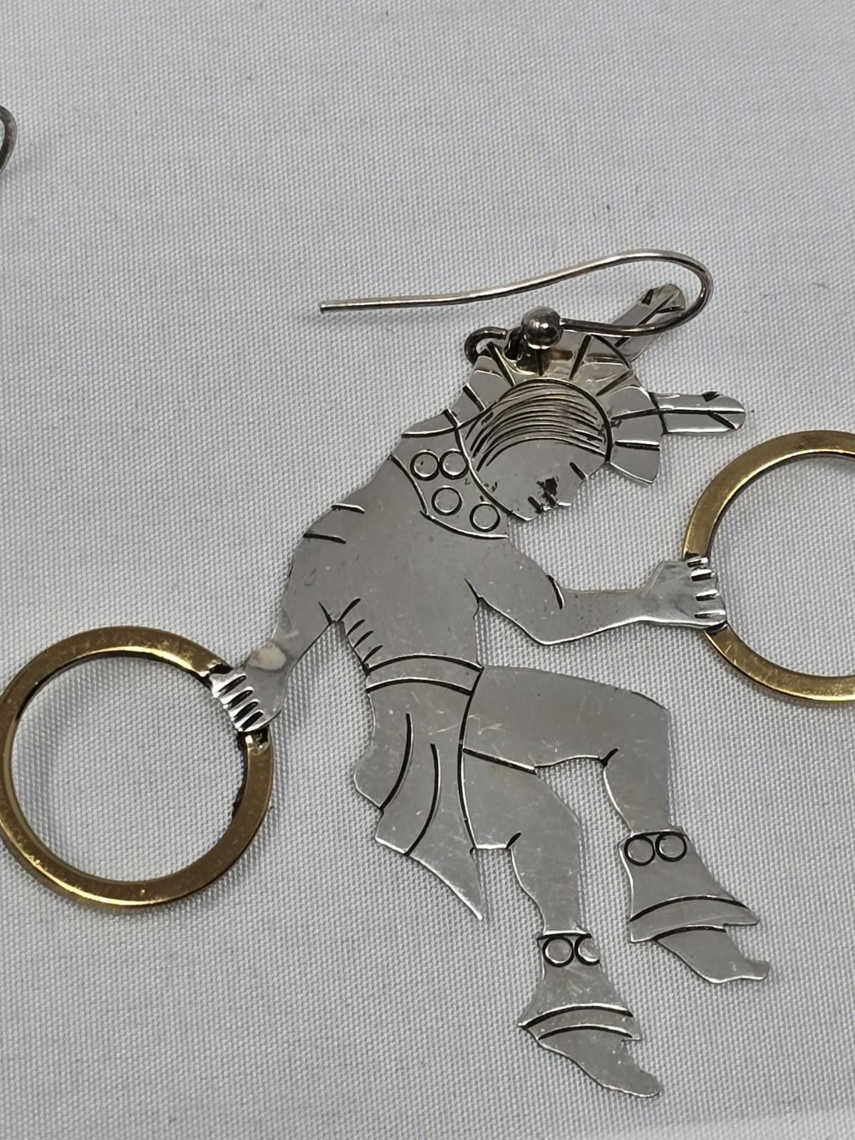 Other Vintage Silver Cloud Sterling Silver Navajo Dancer Earrings Size ONE SIZE - 5 Thumbnail