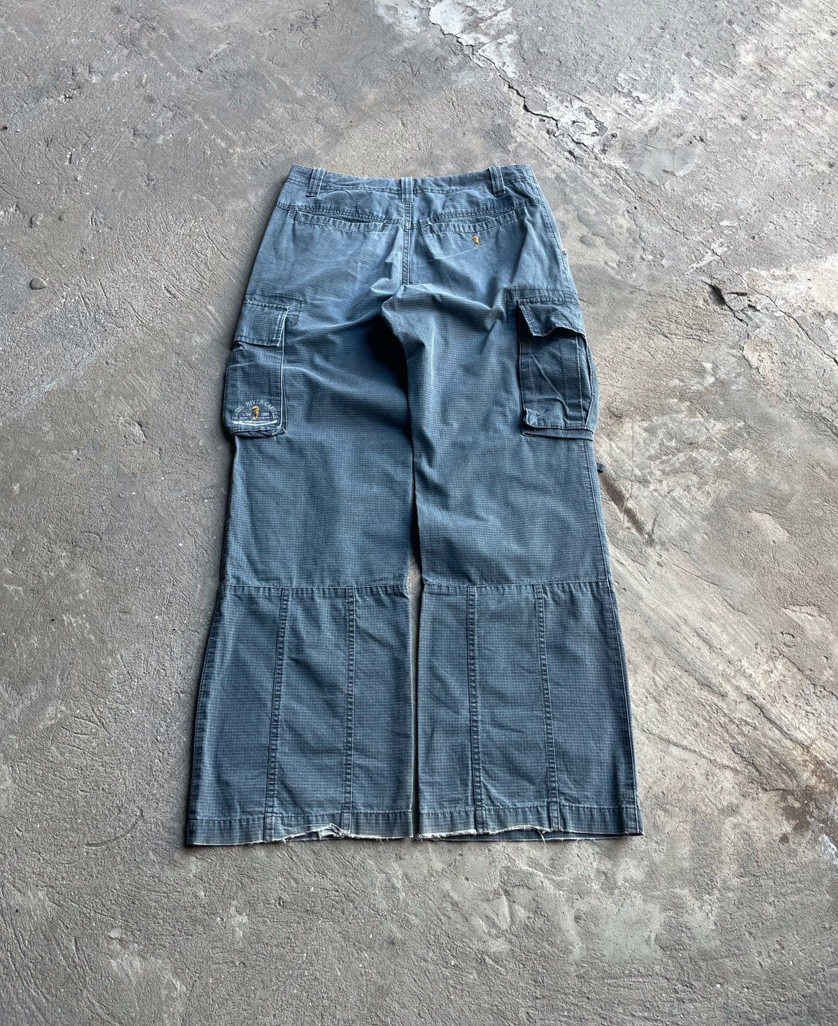 Japanese Brand × Vintage Vintage Japanese Faded Cargo Flared Pants Carhartt Style Size US 35 - 4 Thumbnail