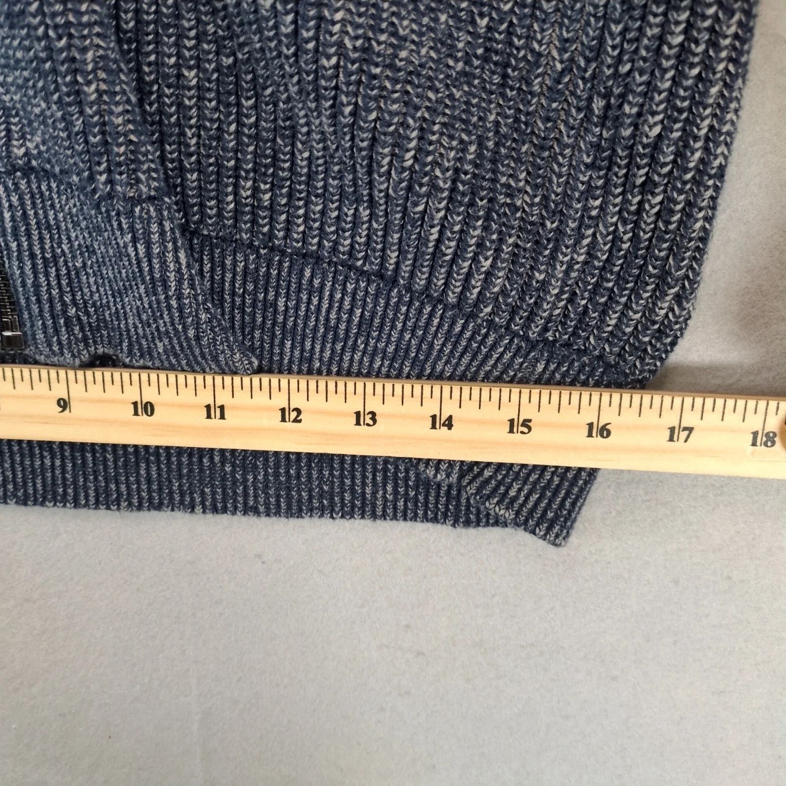 Banana Republic Banana Republic Full Zip Knit Navy Sweater Men's L Mock Neck Size US L / EU 52-54 / 3 - 7 Thumbnail