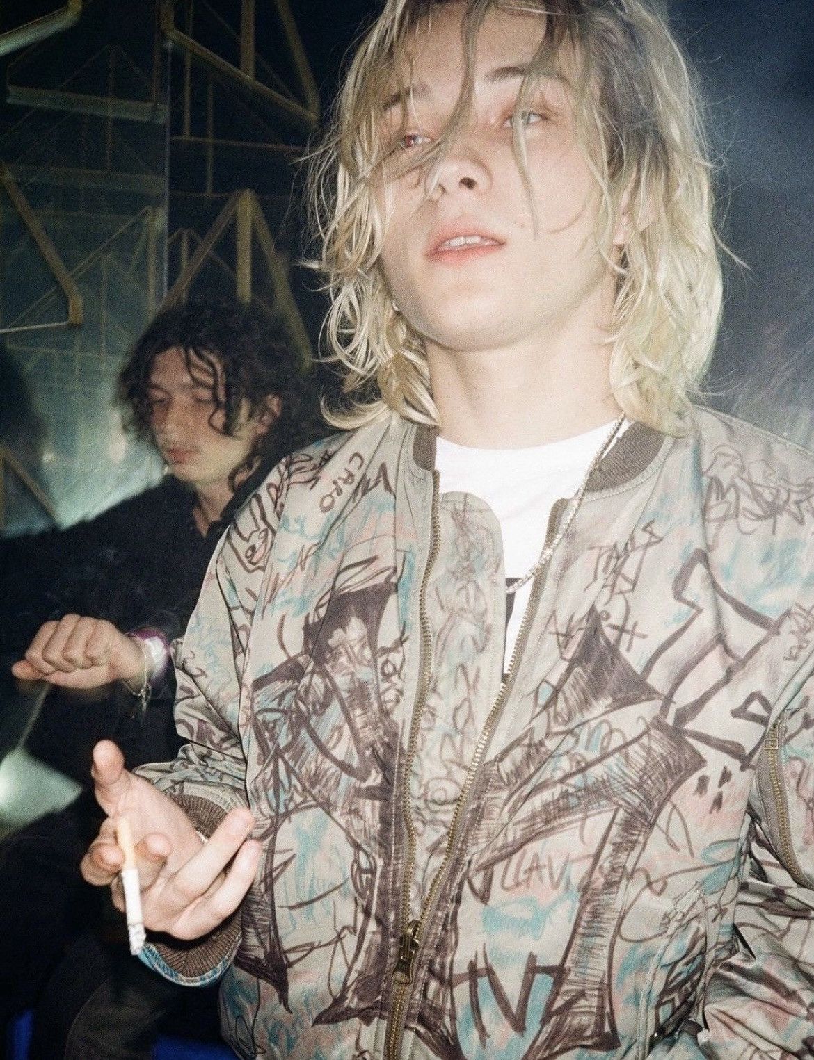 MIKADO着用　mowalola graffiti bomber jacket GRAFFITI BOMBER MIKADO着用 mowalola graffiti bomber jacket