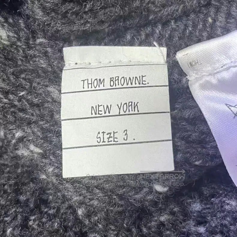 Thom Browne Thom Browne Grey Mixed Color Wool and Mohair Cardigan Size US L / EU 52-54 / 3 - 4 Thumbnail