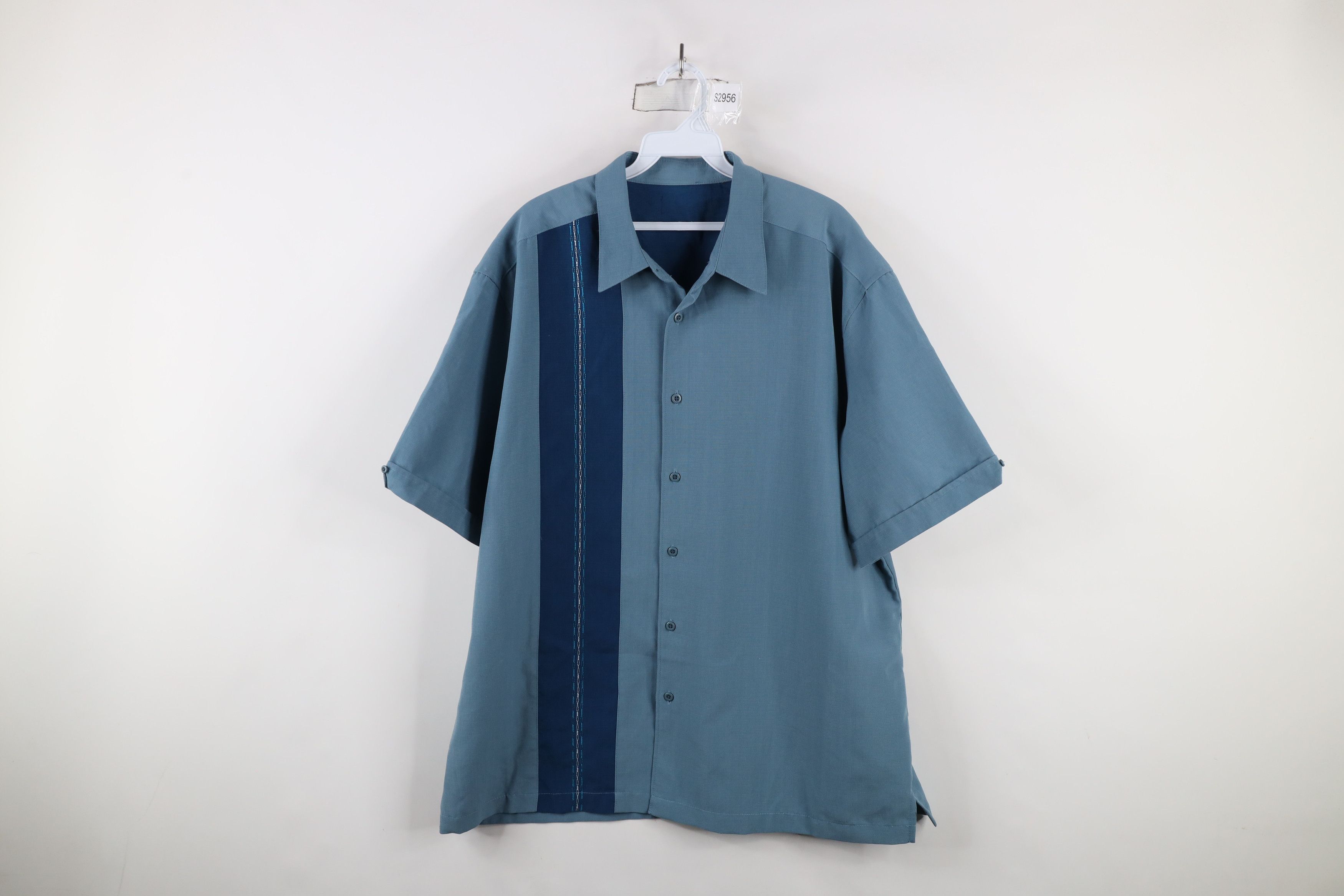 Vintage Vintage 90s Rockabilly Block Geometric Collared Button Shirt Size US XXL / EU 58 / 5 - 1 Thumbnail
