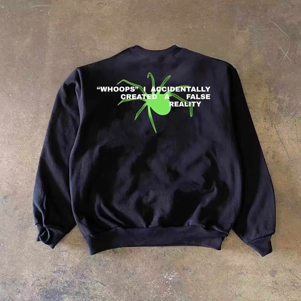 Vintage Black washed retro spider print sweatshirt y2k Size US M / EU 48-50 / 2 - 1 Thumbnail