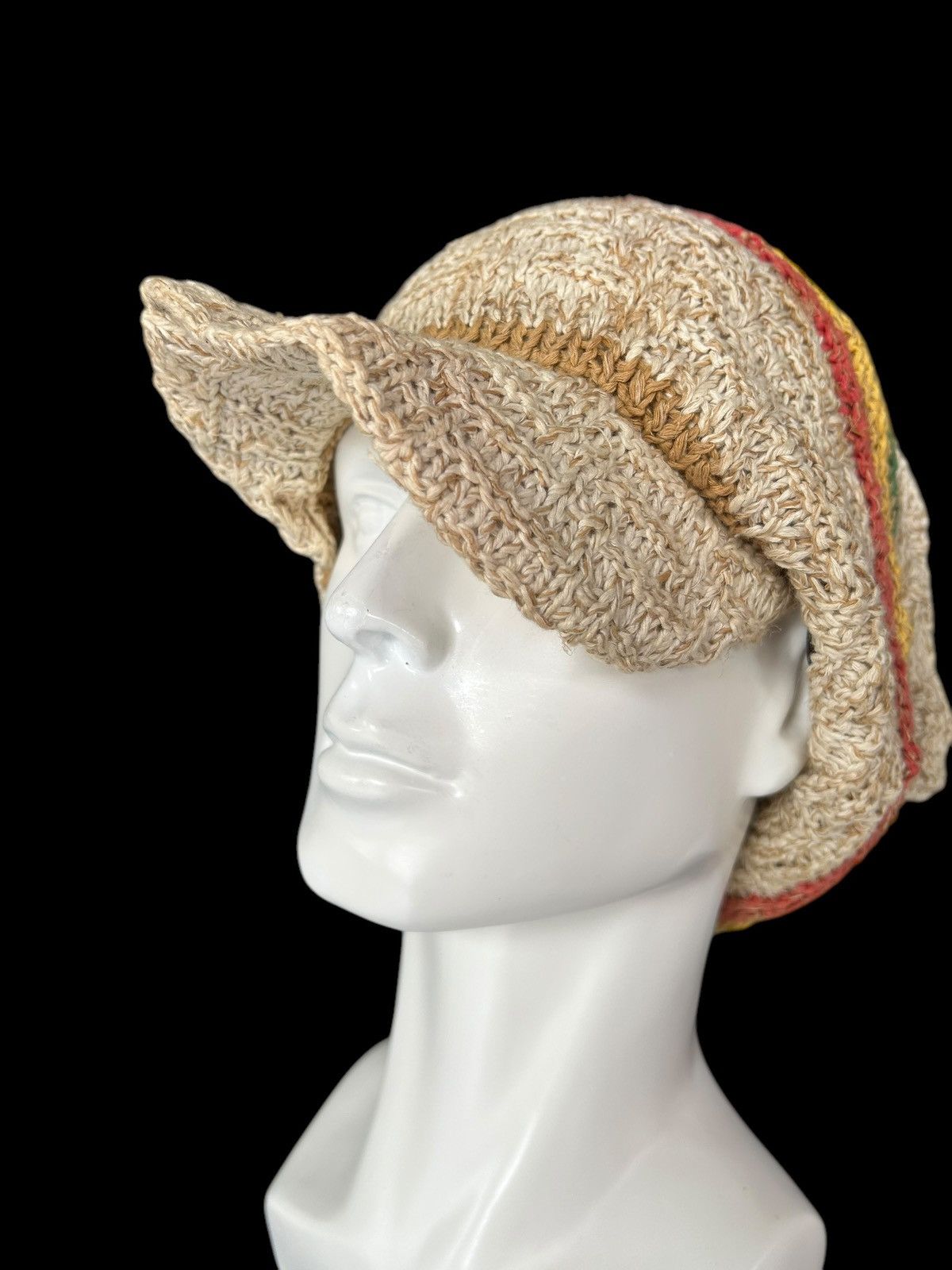 Japanese Brand × Kapital × Vintage Amina Crochet Knitted Rare Big Hats ☠️☠️ Size ONE SIZE - 2 Thumbnail