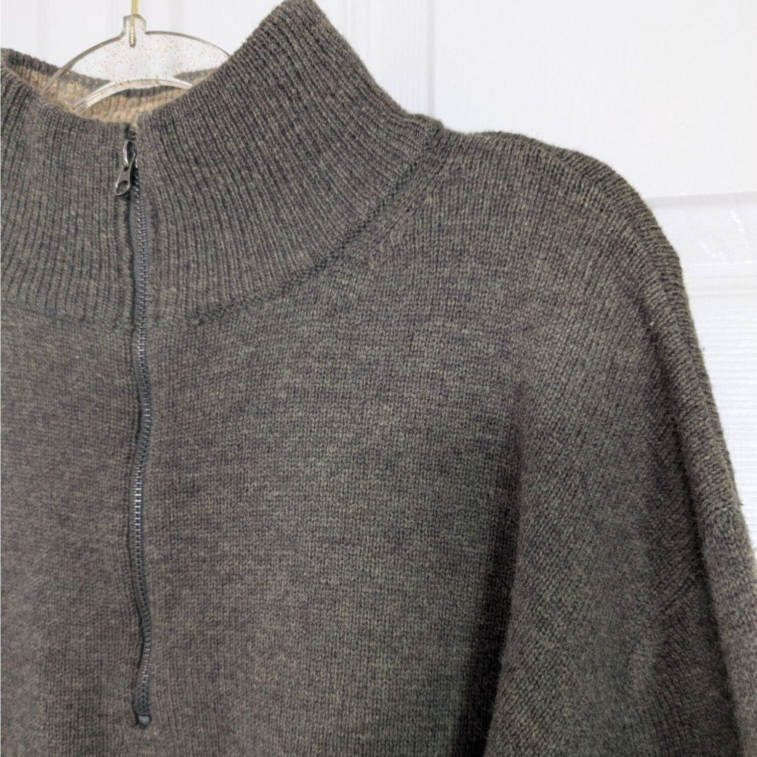 Beretta Beretta Lambswool 1/4 Zip Sweater Mens Size XL Dark Green Size XL / US 12-14 / IT 48-50 - 2 Thumbnail