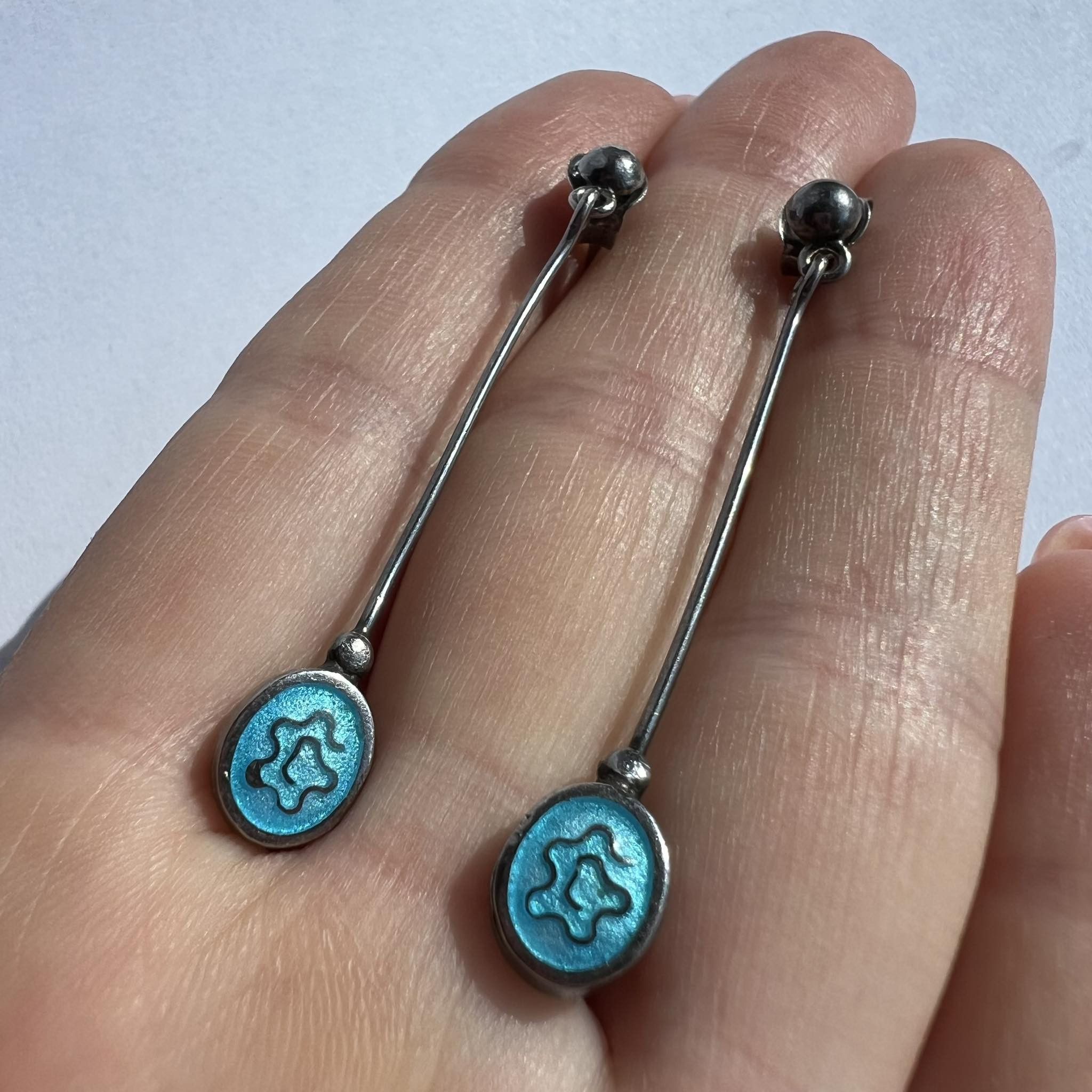 Vintage Vintage Jewelry Sterling Silver 925 Women's Stud Earrings Size ONE SIZE - 3 Thumbnail