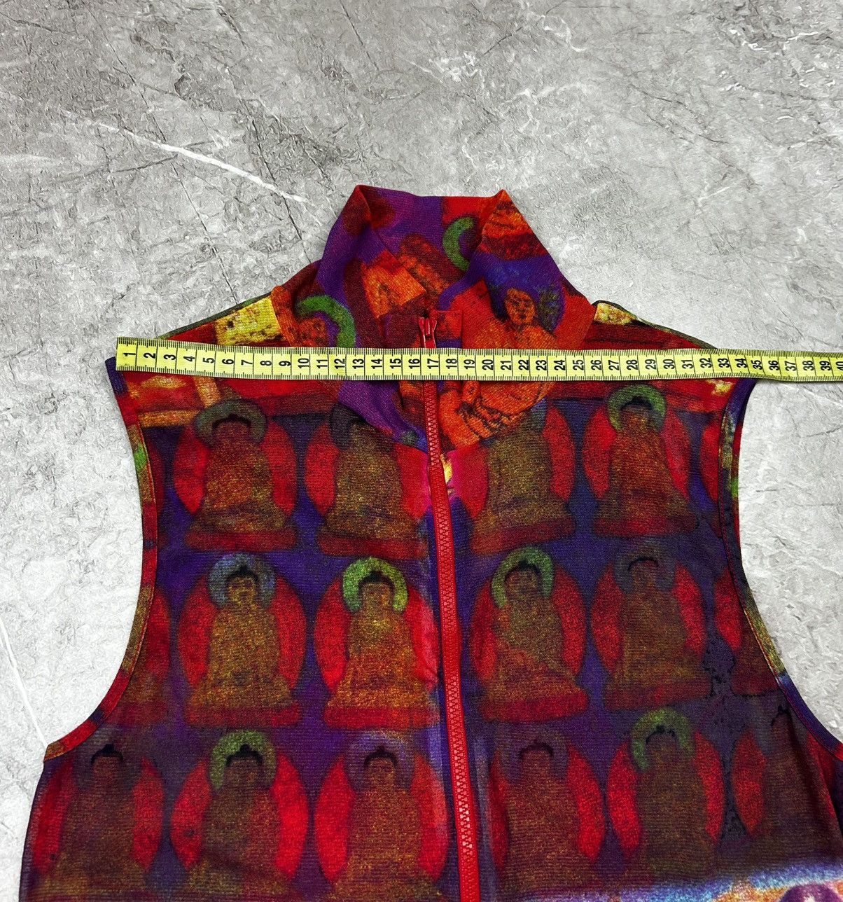 Vivienne Tam ARCHIVE S/S 1997 VIVIENNE TAM MESH FULLPRINT Buddha TANKTOP Size S / US 4 / IT 40 - 10 Thumbnail