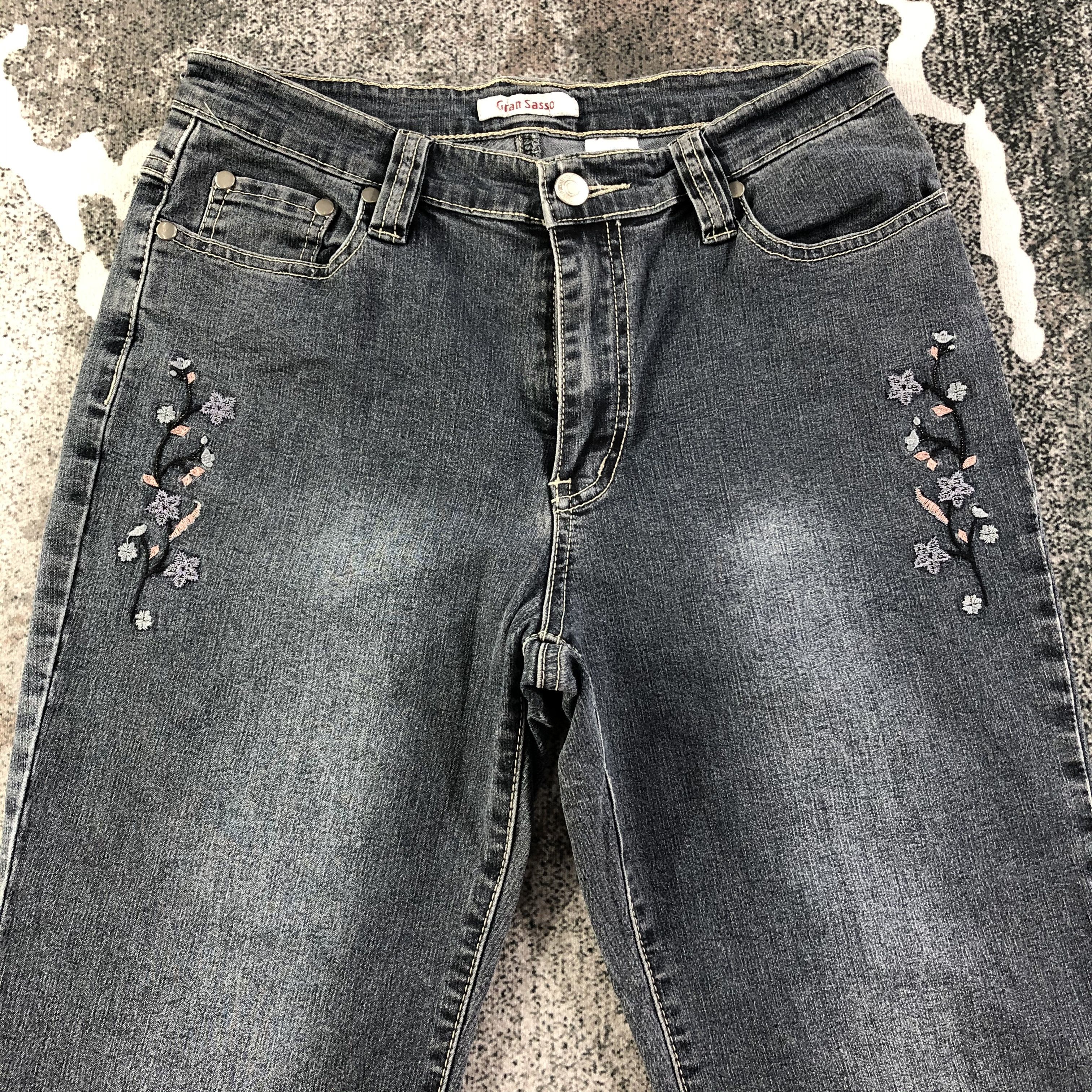 Japanese Brand Japanese Brand Gran Sasso Jeans Embroidery Denim KJ1568 Size 28" / US 6 / IT 42 - 3 Thumbnail