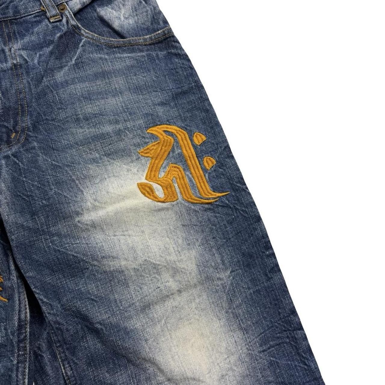 Karakuri Tamashii Karakuri Tamashii Embroidered Dragon Denim Shorts - Waist 30 Size US 30 / EU 46 - 4 Thumbnail