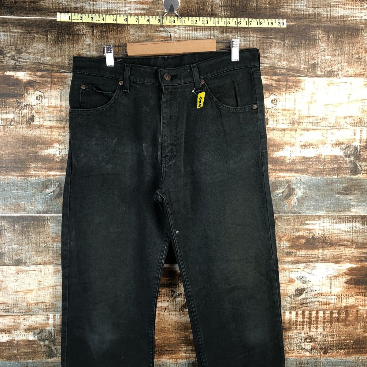 Levi's Levis 607 orange tag Black Denim jeans Pants #A2611 Size US 33 - 2 Thumbnail