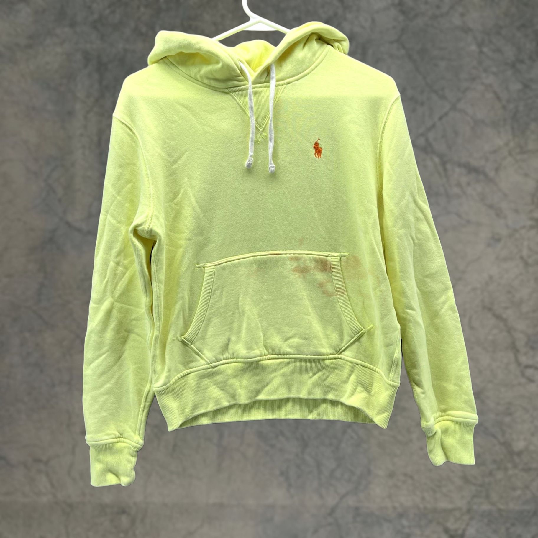 Polo Ralph Lauren Polo Ralph Lauren Hoodie Womens Small Yellow Fleece Pullover Sweatshirt Pony Logo Kangaroo Pocket Size S / US 4 / IT 40 - 1 Thumbnail