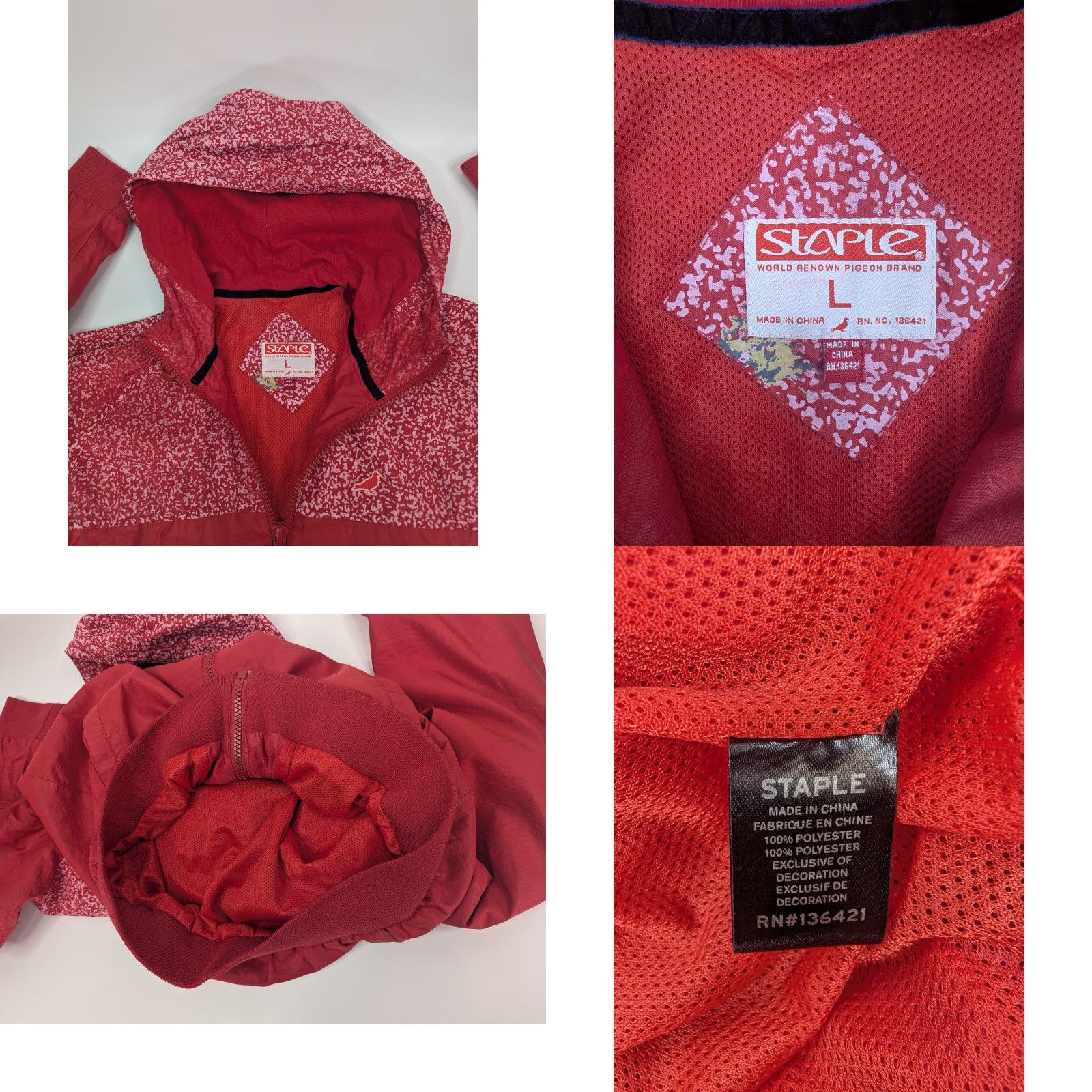 J Brand Staple Hoodie Jacket Windbreaker Blue L Women Floral Hooded Zip Up Size L / US 10 / IT 46 - 8 Thumbnail