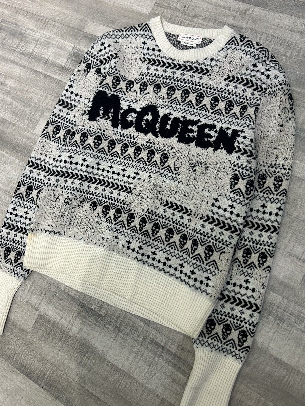 Alexander McQueen Alexander McQueen Wool Logo Sweater Size US XL / EU 56 / 4 - 3 Thumbnail