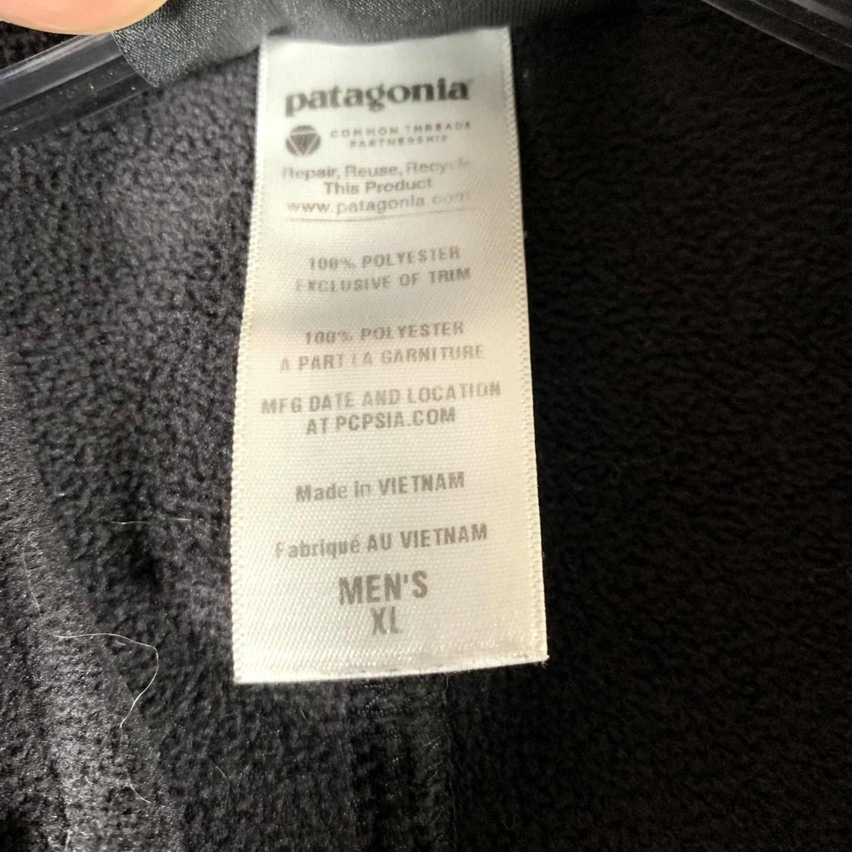 Patagonia Patagonia Synchilla Fleece Jacket Mens XL Black Full Zip Brancott Estate Logo Size US XL / EU 56 / 4 - 6 Thumbnail