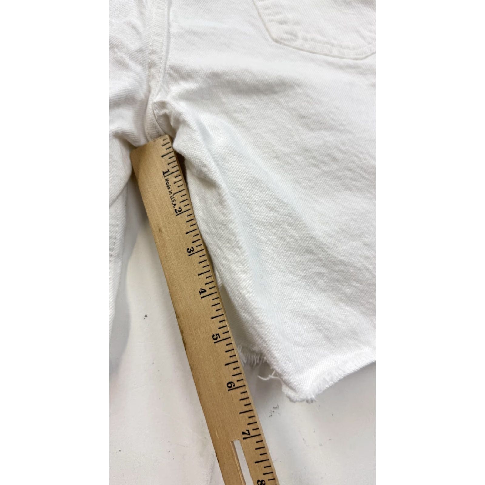 Bdg BDG Womens Denim Shorts 26 White Cutoff 100% Cotton Zip Fly 5 Pocket Size 26" / US 2 / IT 38 - 7 Thumbnail