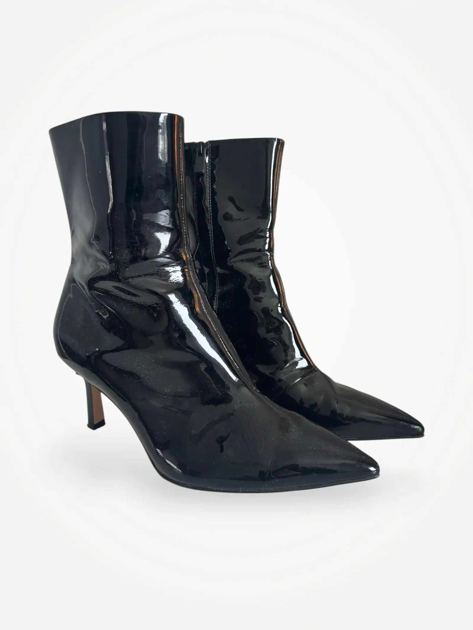 & Other Stories & Other Stories Thin Heel Patent Leather Boots Boots Size US 10 / IT 40 - 1 Thumbnail