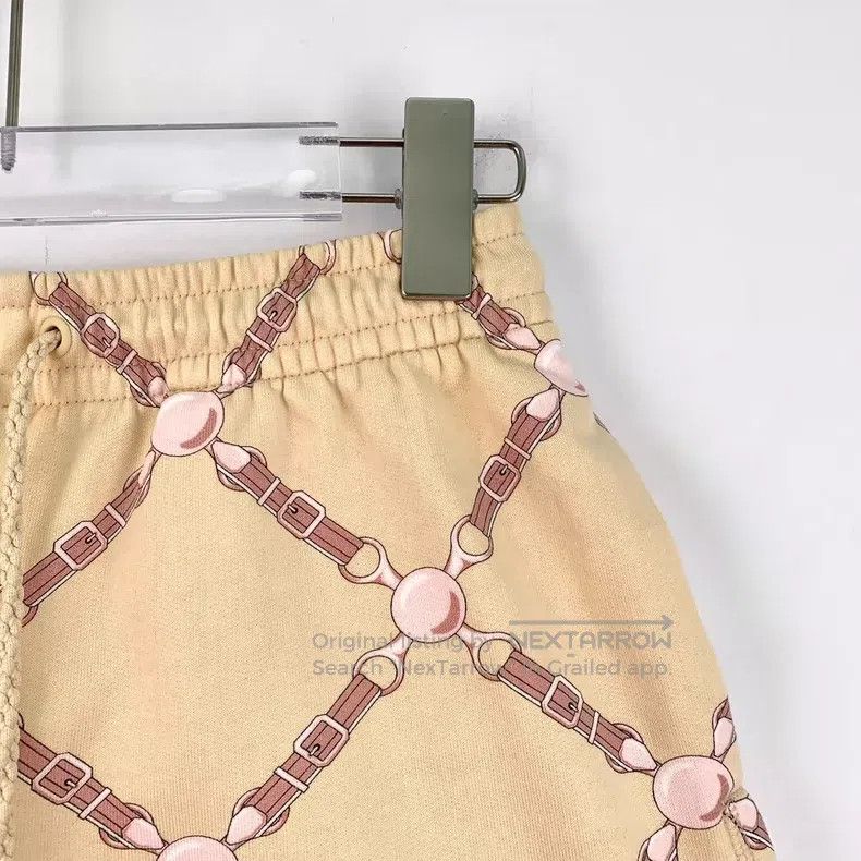 Hermes Hermes Beige chain print cotton drawstring casual shorts Size 42" / US 20 - 3 Thumbnail