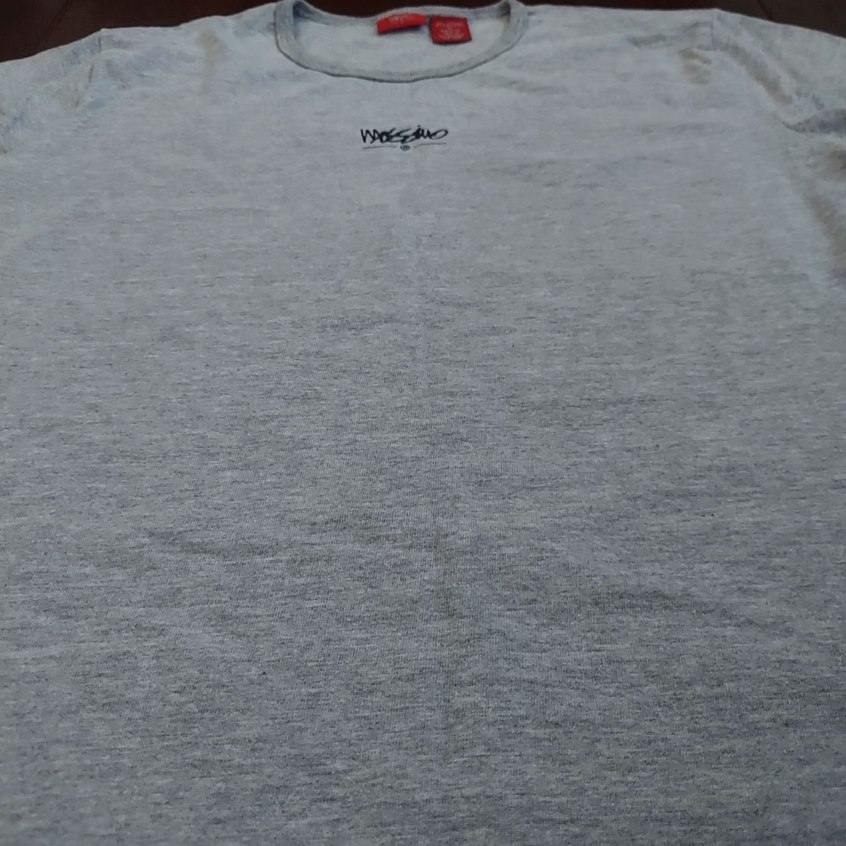 Mossimo Mossimo Women's Gray Logo T-shirt - Size L Shirt Womens Regular Cotton Polyester Short Sleeve Round Neck Logo 2000s Casual Size L / US 10 / IT 46 - 4 Thumbnail