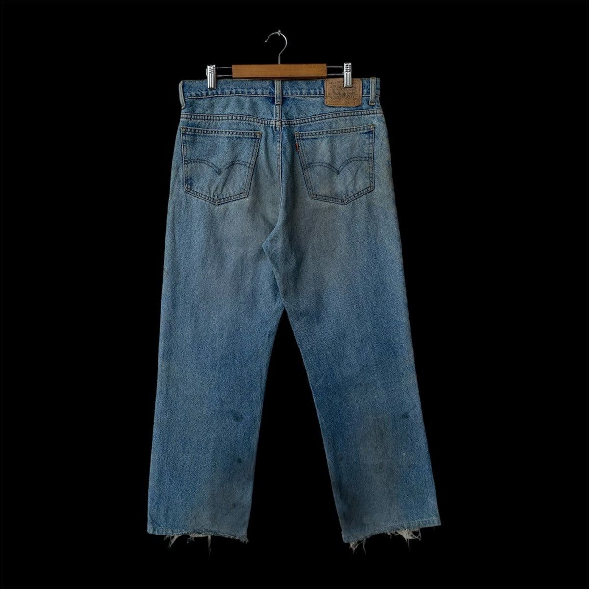 Levi's Vintage 90s Levi's 210 Orange Tab Denim Jeans Thrashed Size US 34 / EU 50 - 2 Thumbnail