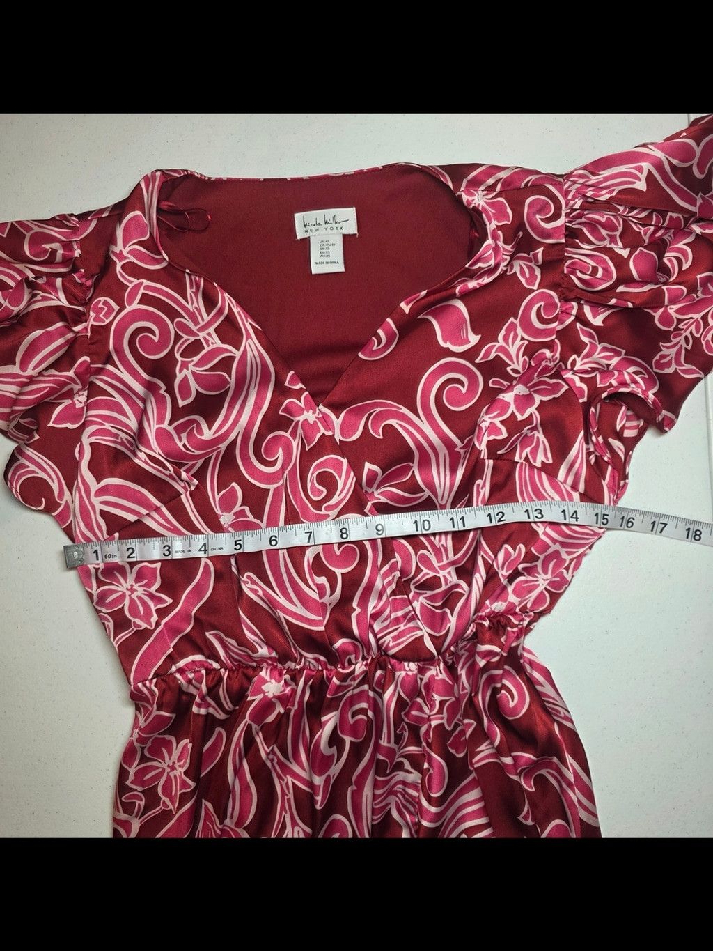 Nicole Miller Nicole Miller New York XS Pink Floral Wrap Midi Dress Flutte Size XS / US 0-2 / IT 36-38 - 7 Thumbnail
