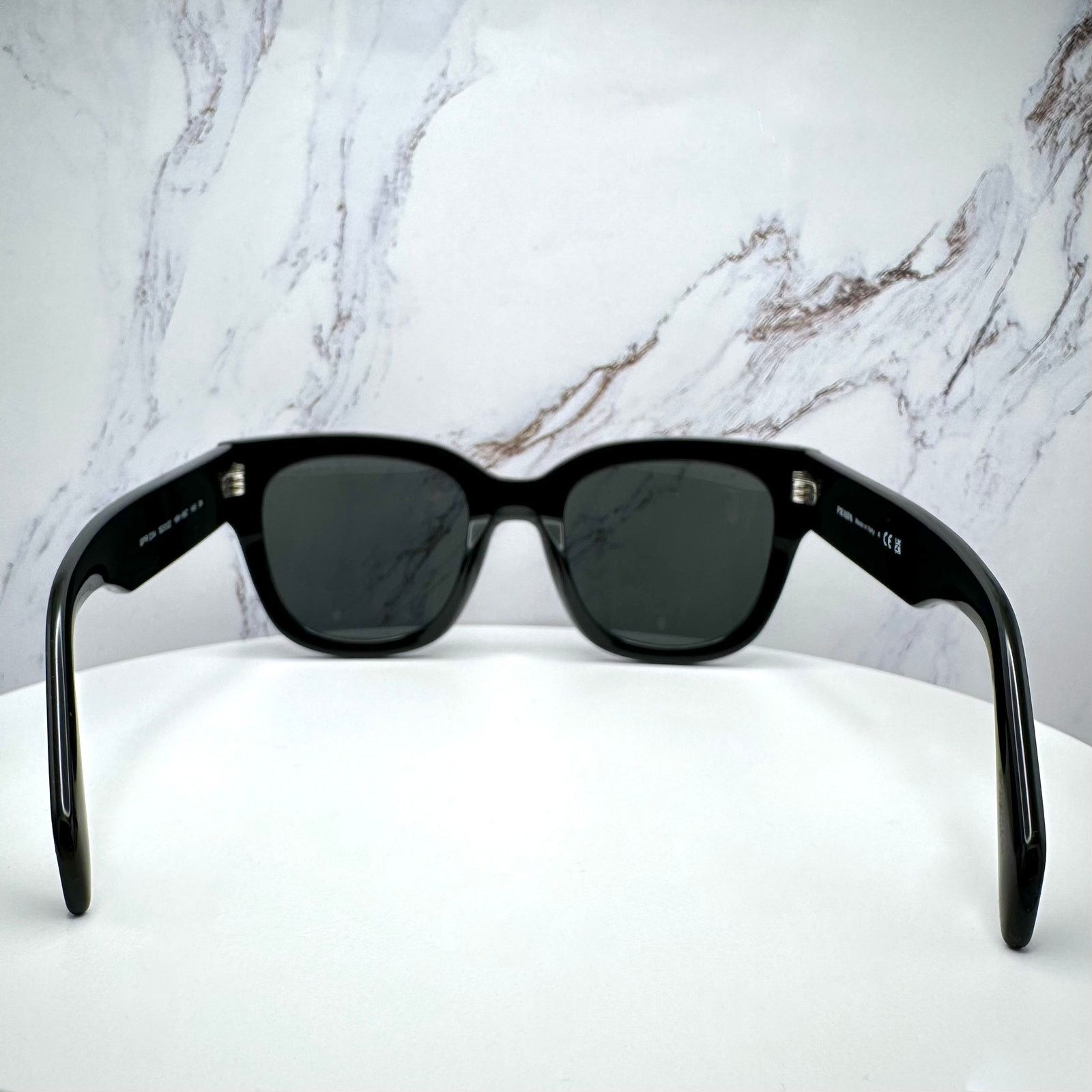 Prada New PRADA Sunglasses Black Square Acetate Grey Lens Size ONE SIZE - 19 Thumbnail
