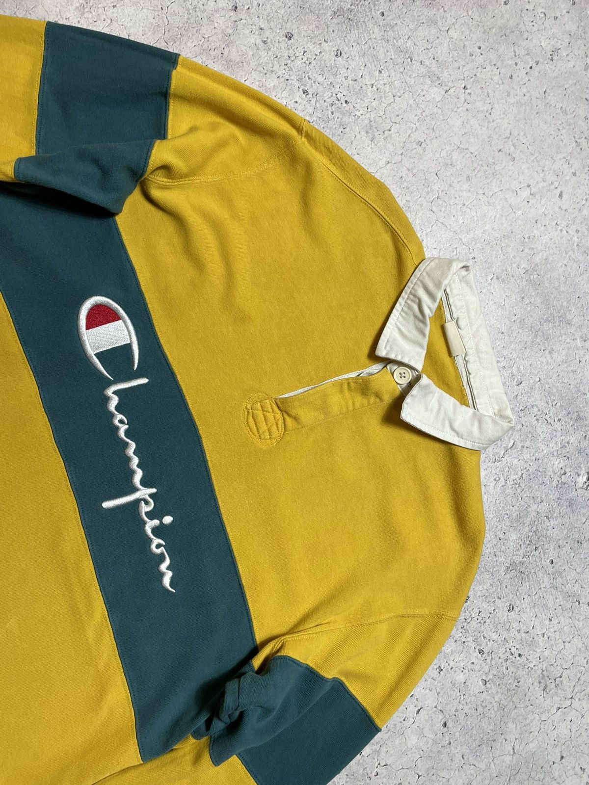 Champion × Vintage Vintage 90s Rugby Longsleeve Champion Big Logo Retro Hype Size US XL / EU 56 / 4 - 6 Thumbnail