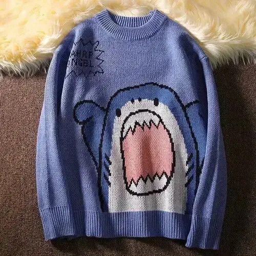 VIBE Round Neck Shark Sweater Size US M / EU 48-50 / 2 - 4 Thumbnail