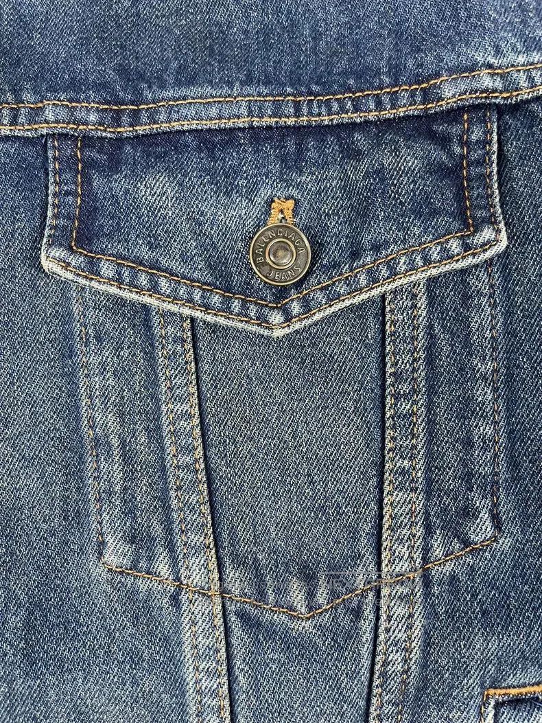 Balenciaga Balenciaga Embroidered Logo Denim Jacket. Size US L / EU 52-54 / 3 - 4 Thumbnail