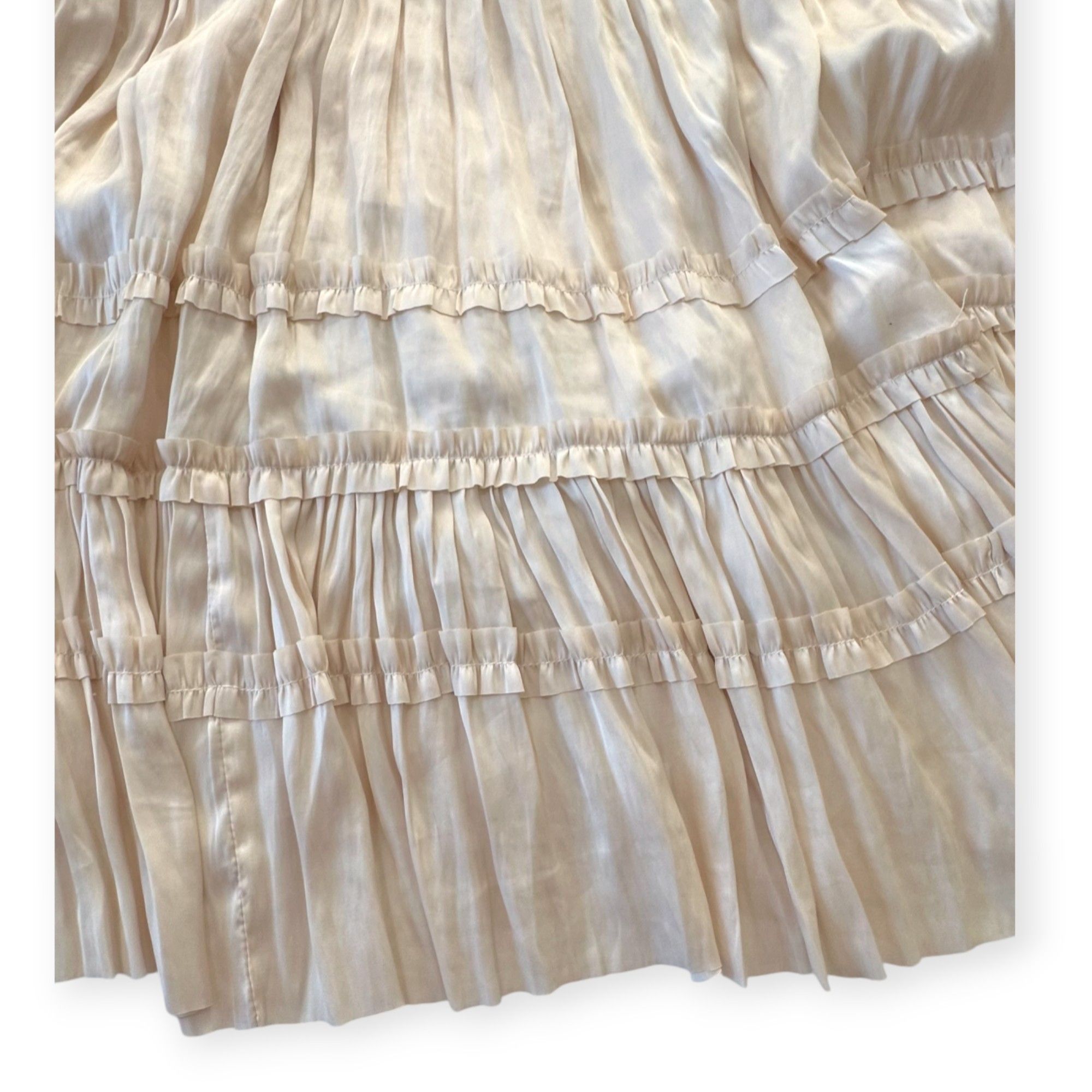 Ulla Johnson Ulla Johnson Isadora Plisse Midi Dress Dawn Cream Size 2 NWT Size XS / US 0-2 / IT 36-38 - 12 Thumbnail