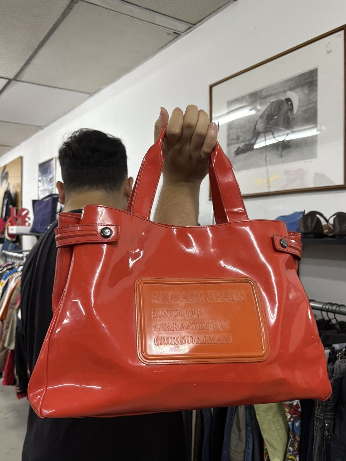 Giorgio Armani Vintage 90s Giorgio Armani Totebag Size ONE SIZE - 15 Thumbnail