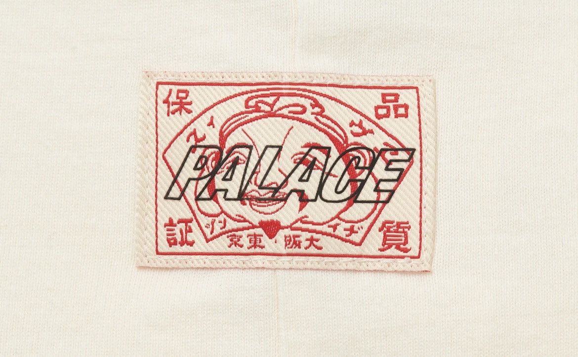 Evisu × Palace × Streetwear Palace Evisu Logo T-Shirt Cream White 