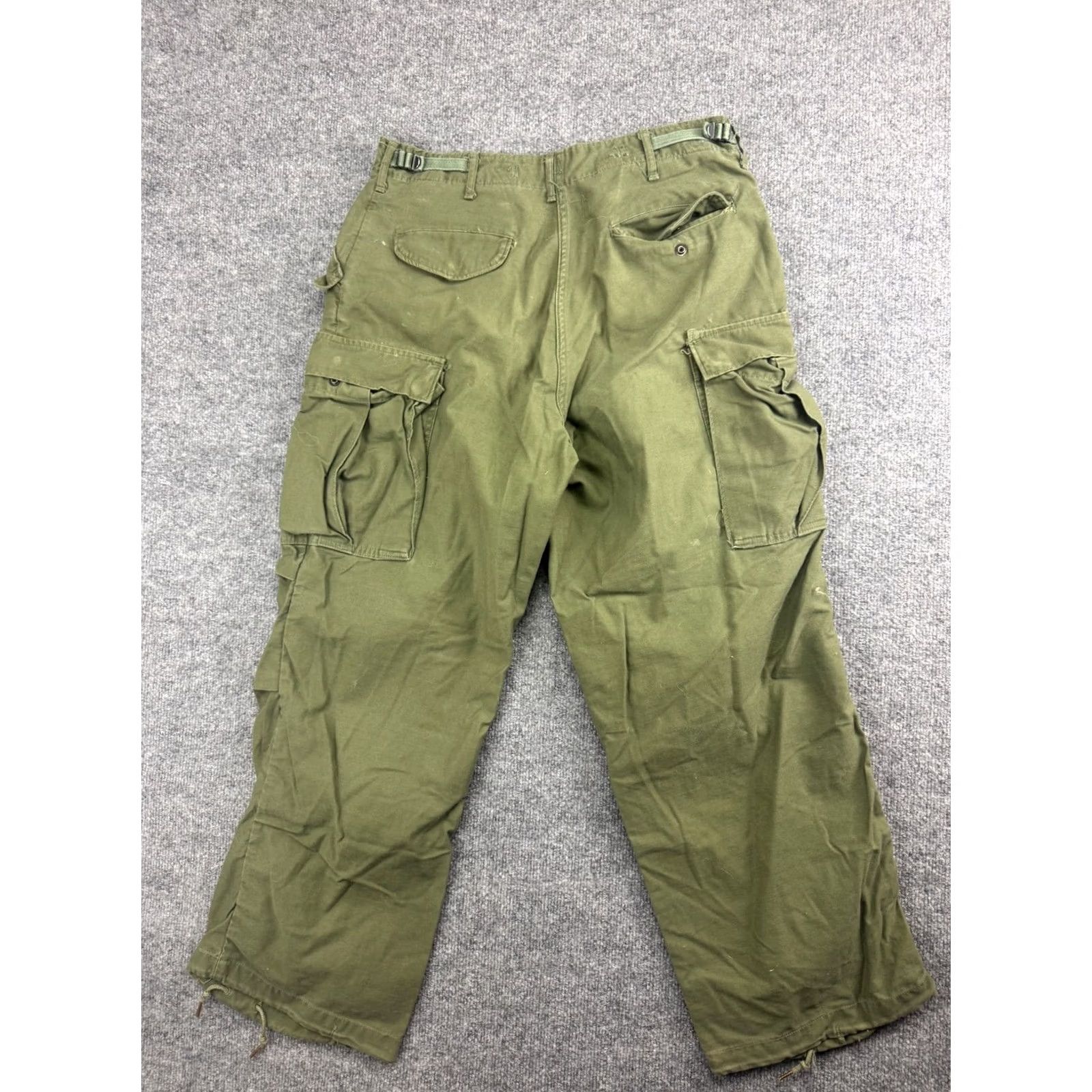 Vintage VINTAGE Winfield M-65 Army 70s Military Trousers Men 33x28 Green Canvas Cargo Pants Mens Green Cargo Ankle Cinch Inseam 28 Regular Waist 33 Size US 33 - 8 Thumbnail