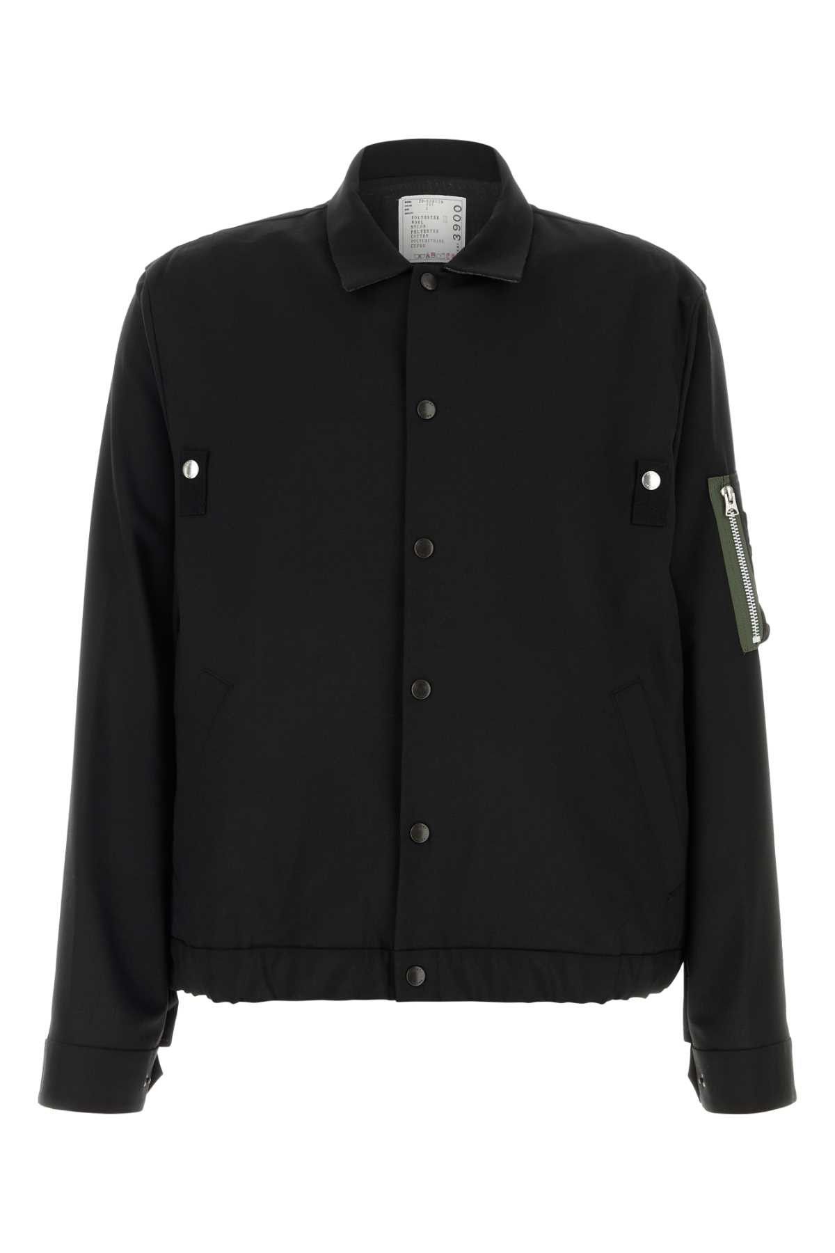 Sacai Black Twill Jacket Size US L / EU 52-54 / 3 - 1 Thumbnail