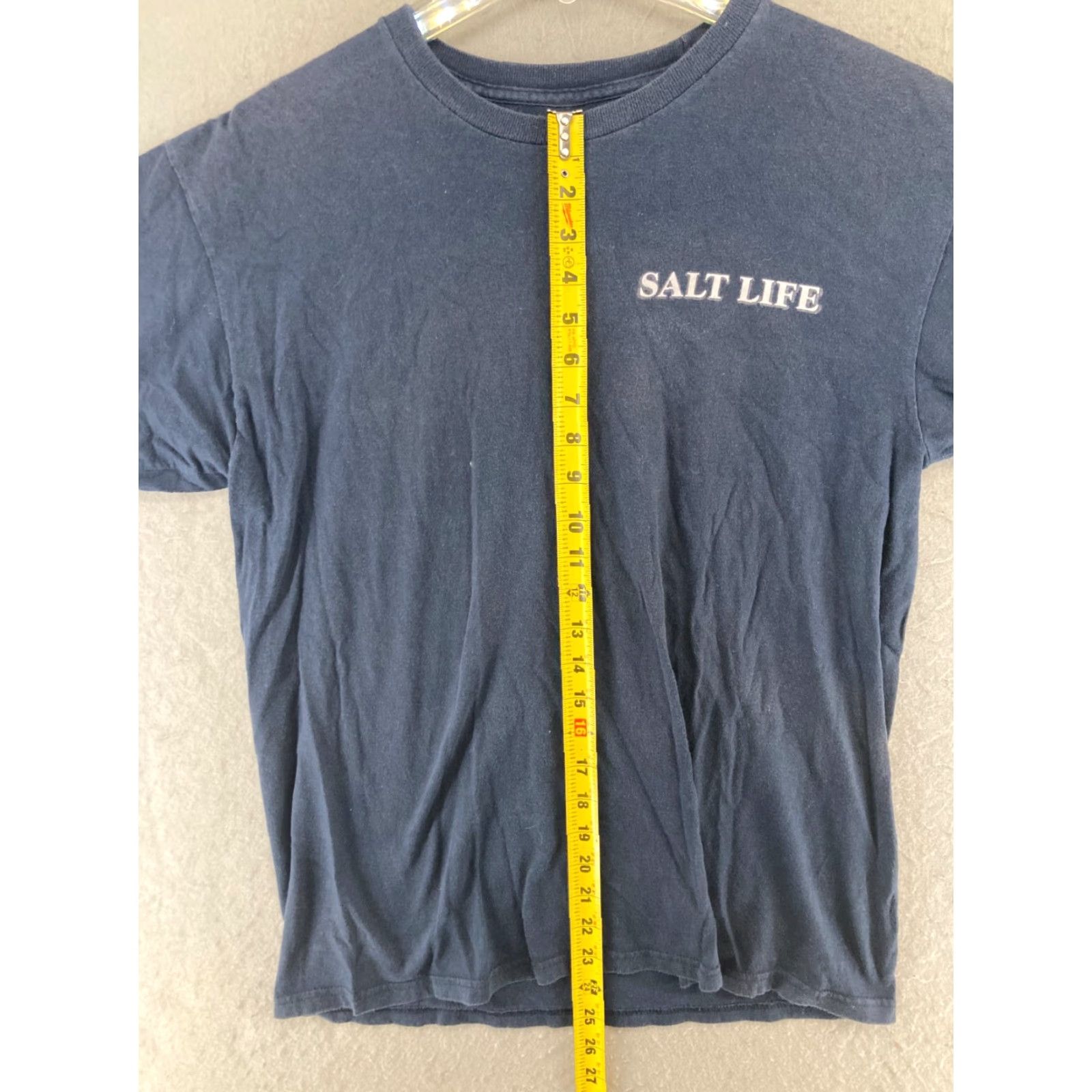 Vintage Salt Life Mens TShirt Medium Blue Live Salty Ship Anchor Rusty Kedge Shirt Adult M Blue Salt Life Beach Outdoor Graphic Print Mens T-Shirt Size US M / EU 48-50 / 2 - 3 Thumbnail