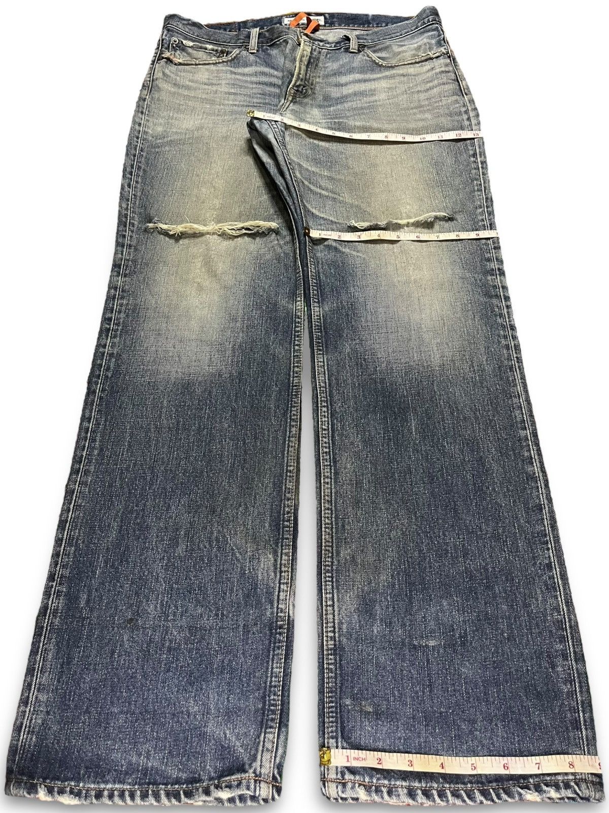 Levi's Vintage Levis 502 Classic Faded Wash Distressed Baggy Jeans Size US 37 - 14 Thumbnail
