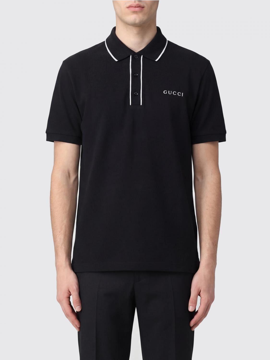 Gucci Gucci Polo Shirt Men Black Size US M / EU 48-50 / 2 - 1 Thumbnail