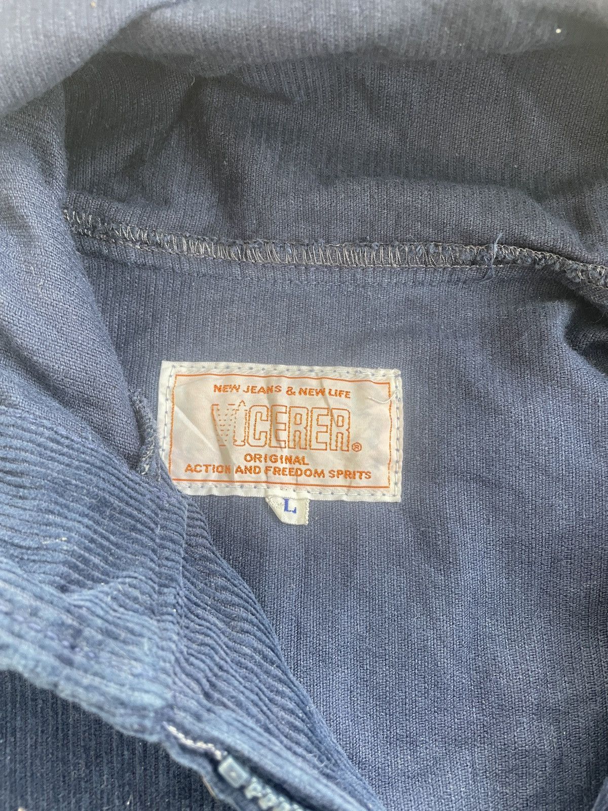 Japanese Brand VICERER CORDUROY HOODIE MID ZIPPER SWEATER Size US M / EU 48-50 / 2 - 4 Thumbnail