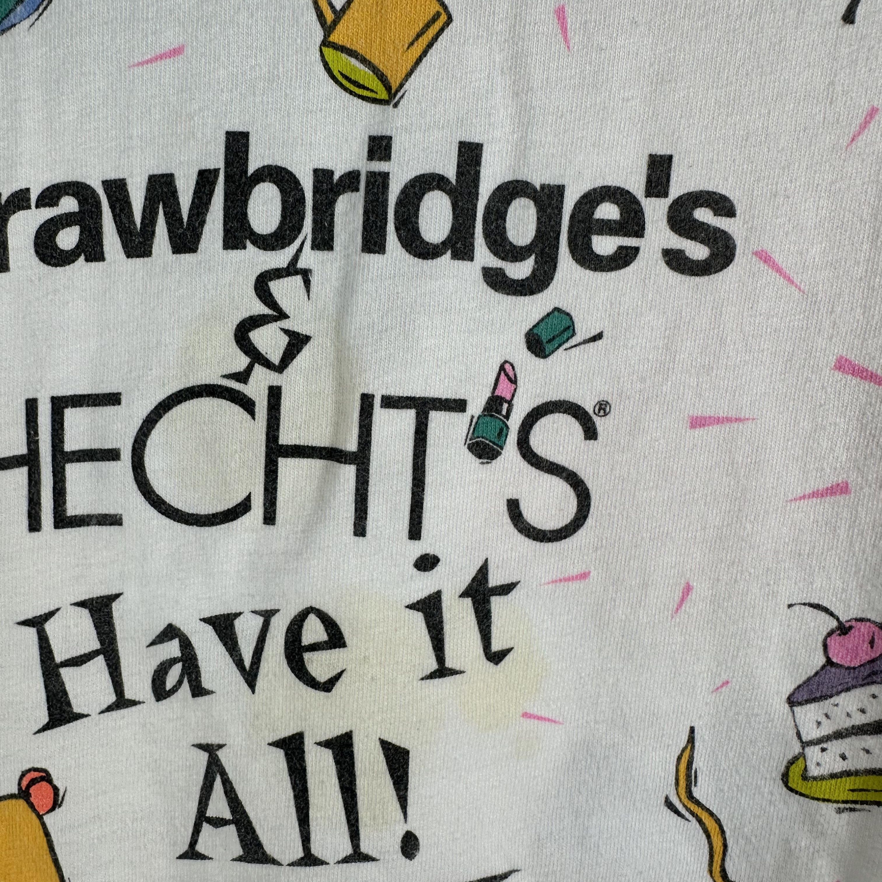 Vintage 90s Strawbridge's & Hecht's Shopping Mall Artwork T-shirt Size US XL / EU 56 / 4 - 7 Thumbnail