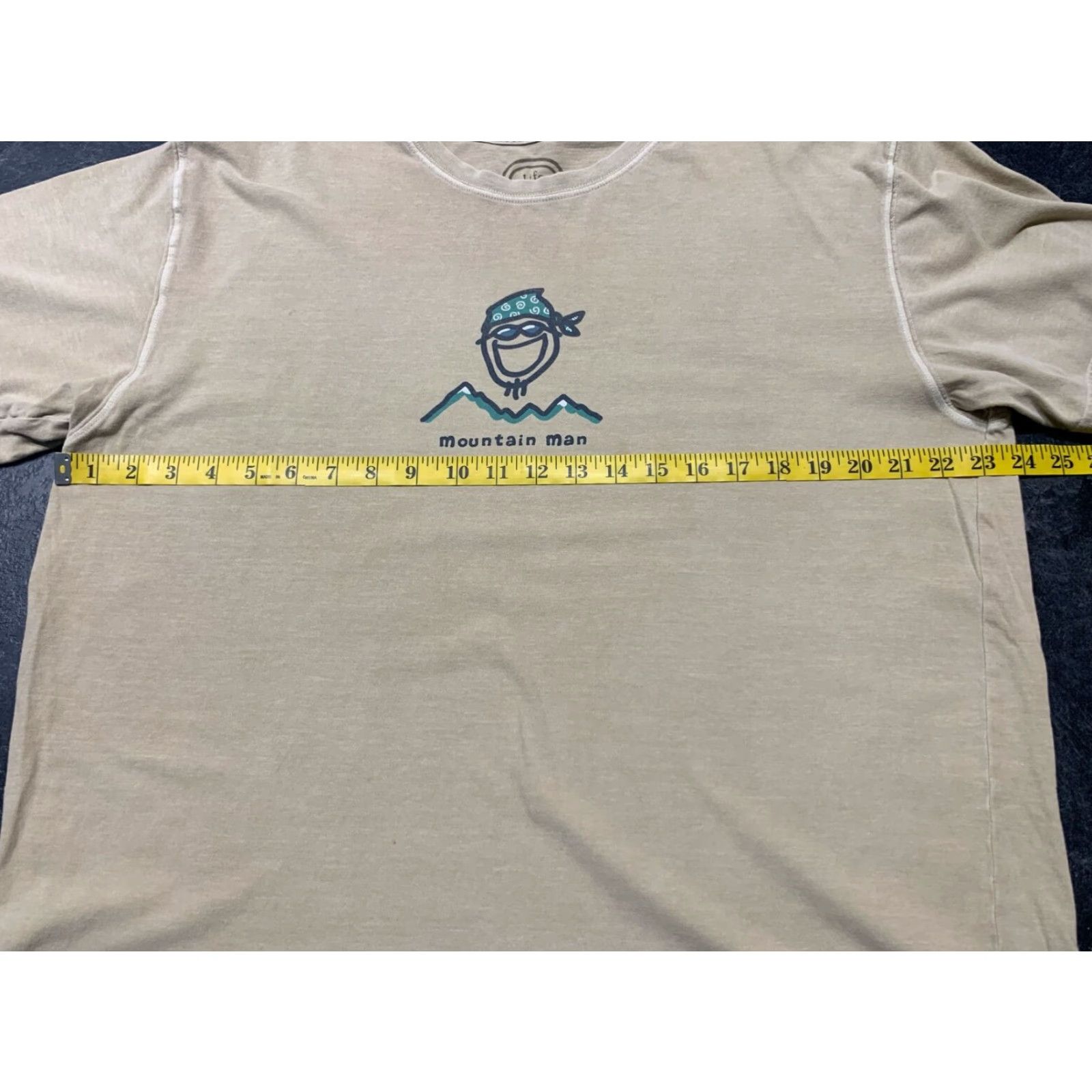 Life is Good Life is Good Men’s T-Shirt Large Nature Graphic Print Short Sleeve Crew Neck Cotton Beige Size US L / EU 52-54 / 3 - 3 Thumbnail