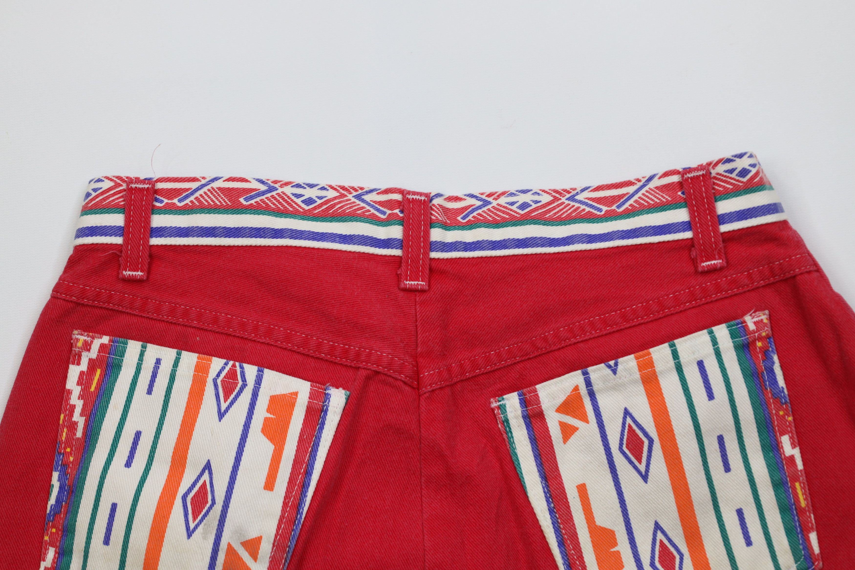 Vintage Vintage 90s Streetwear Southwestern Cowgirl Denim Shorts USA Size 28" / US 6 / IT 42 - 9 Thumbnail