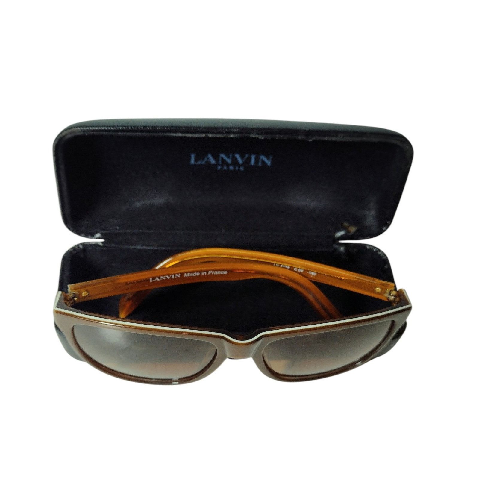 Lanvin Lanvin Pinstripe Coffee Brown Women's Sunglasses Clamshell C Size ONE SIZE - 3 Thumbnail
