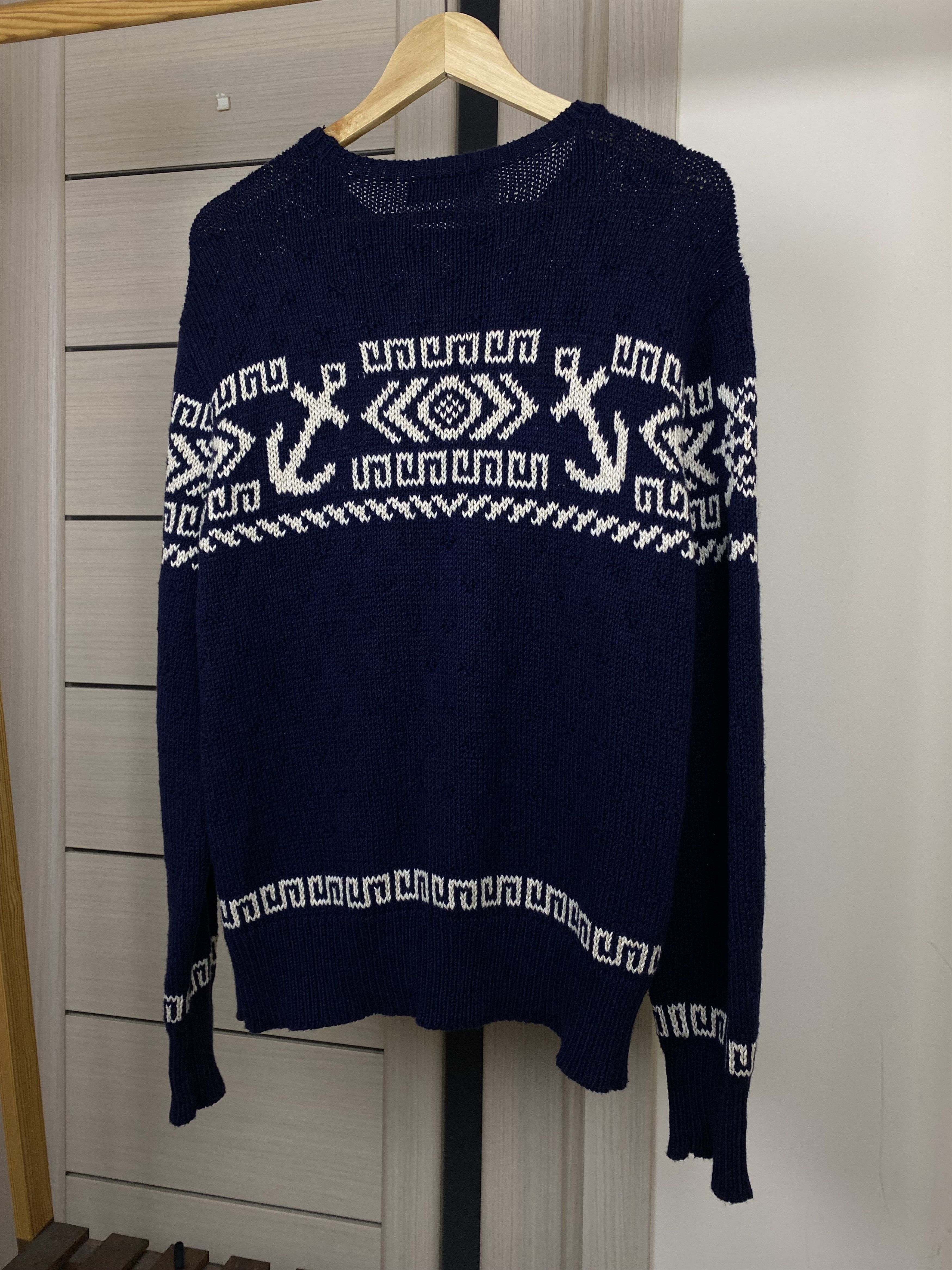 Polo Ralph Lauren Polo Ralph Lauren Anchor Shawl Knit Sweater Marine Size US L / EU 52-54 / 3 - 7 Thumbnail