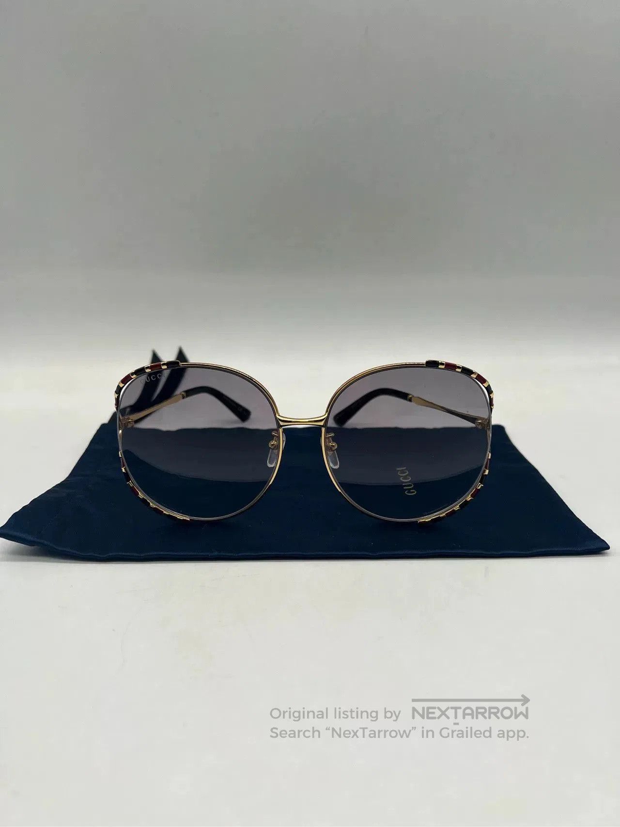 Gucci gucci bamboo sunglasses in red and black. Size ONE SIZE - 2 Thumbnail