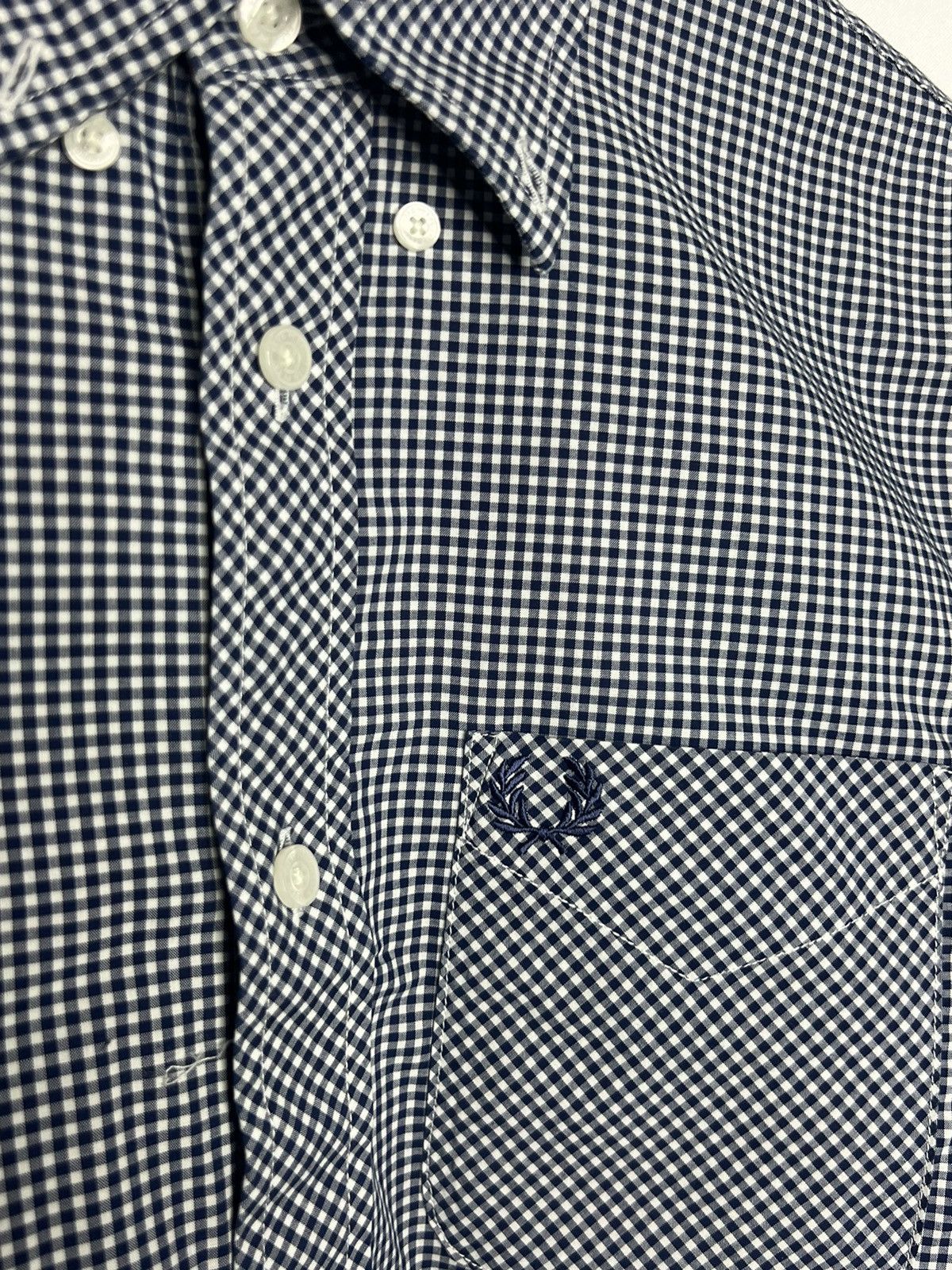 Fred Perry × Vintage Fred Perry Vintage Shirt Polo Tee Short Sleeve Plaid Size US S / EU 44-46 / 1 - 5 Thumbnail