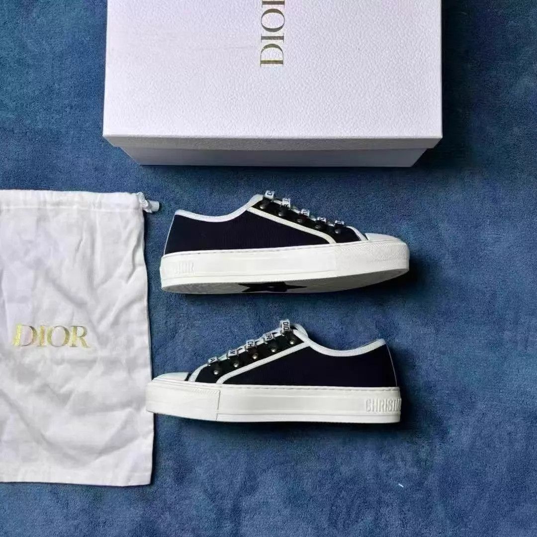 Dior Dior Houndstooth Black Low-Top Sneakers 36.5 Size US 6 / IT 36 - 3 Thumbnail