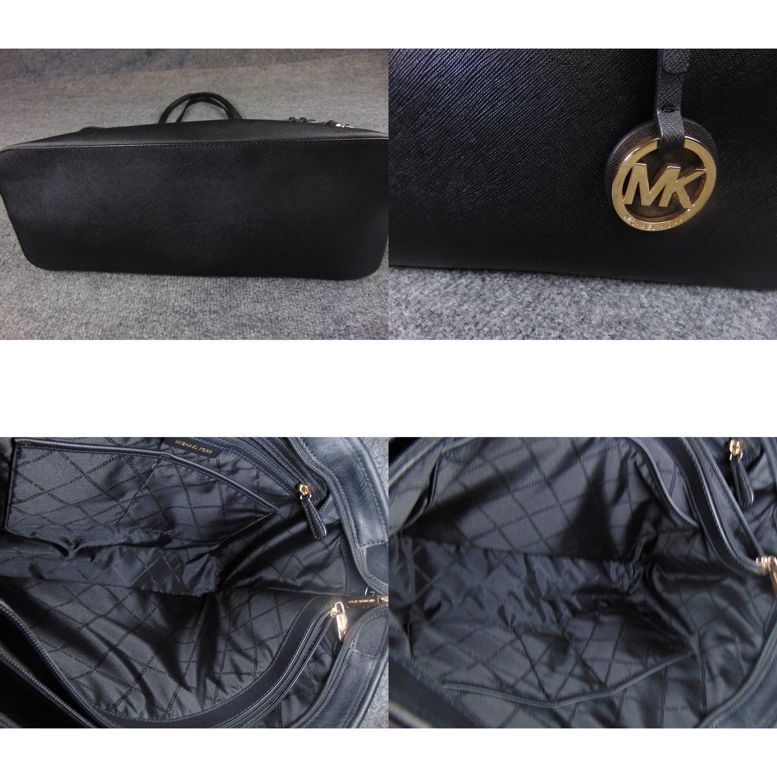 Michael Kors Michael Kors Jet Set Travel Tote Bag Large Black Saffiano Leather 38S1GTVT8L Womens Size ONE SIZE - 8 Thumbnail